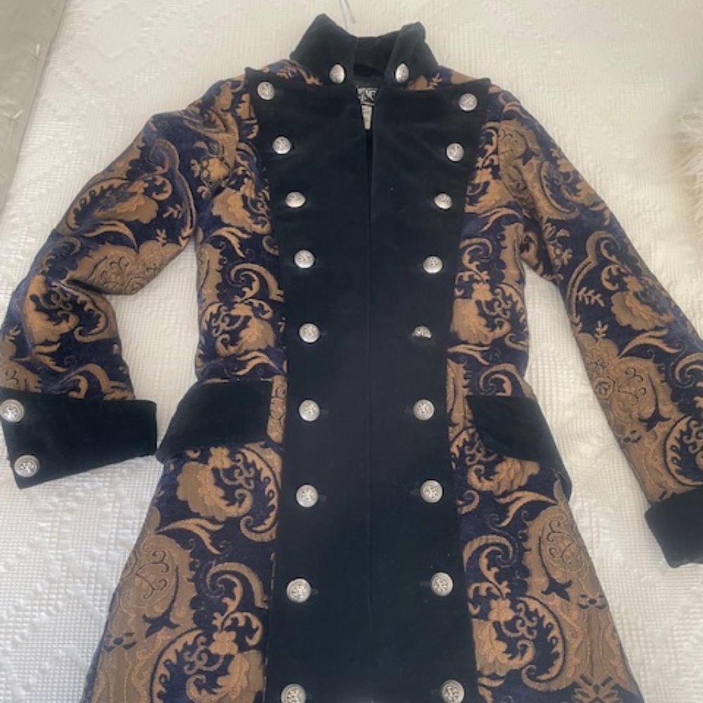 SHRINE of Hollywood  Brocade Velvet Unisex Coat, Jacket, Overcoat  size Medium